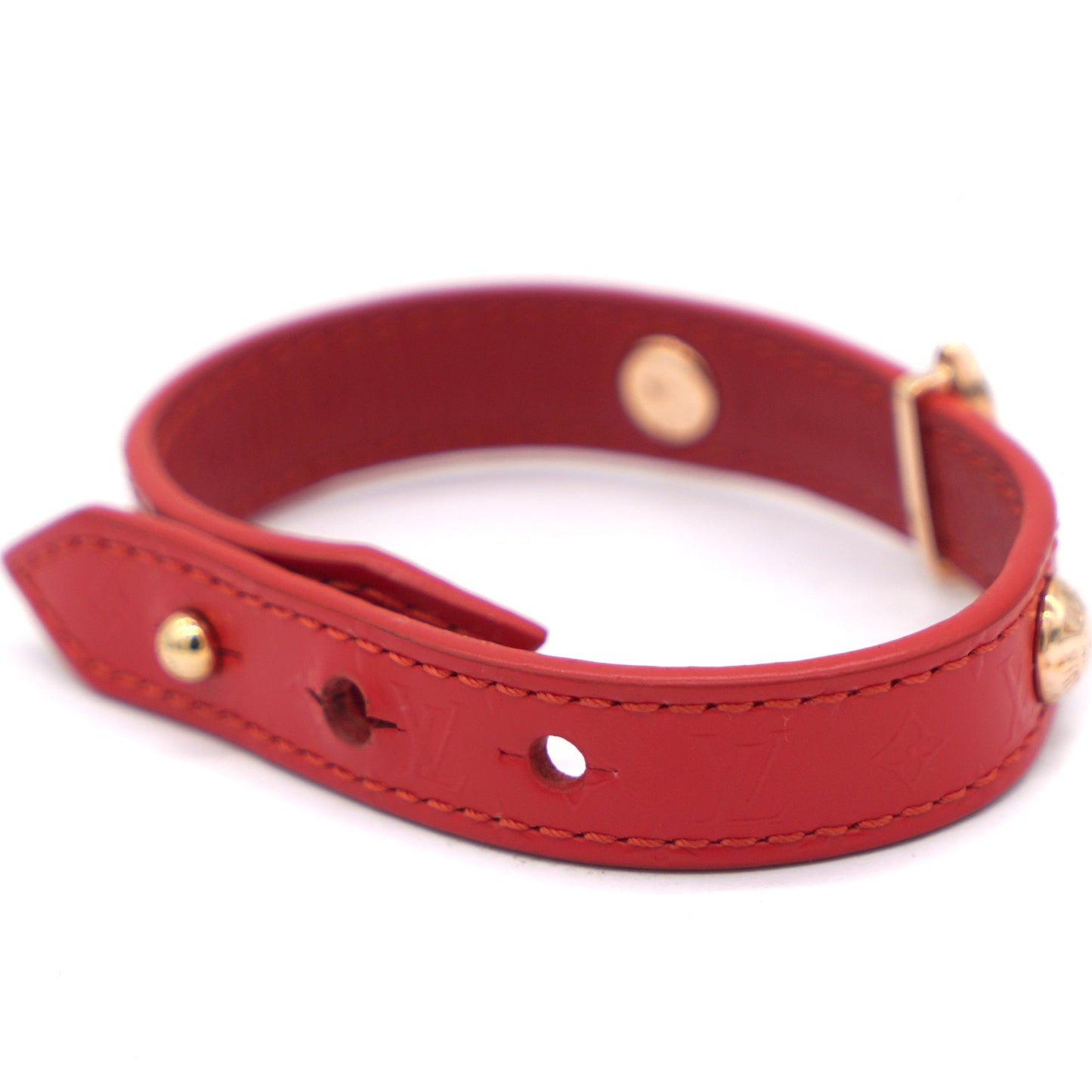 Louis-vuitton Monogram Vernis Blooming Bracelet Red