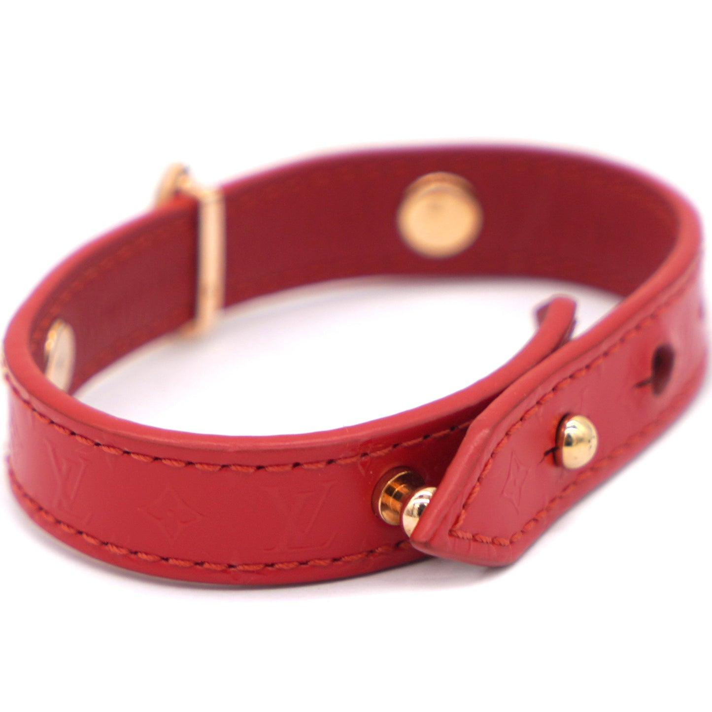 Louis-vuitton Monogram Vernis Blooming Bracelet Red