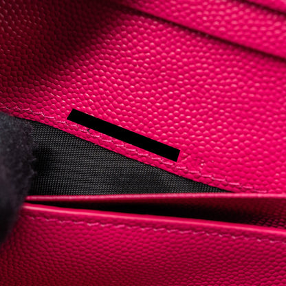 Saint laurent compact tri-fold wallet calfskin pink GHW