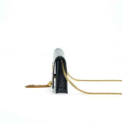 Saint Laurent /YSL Kate Small Chain Wallet with Tassel Black GHW