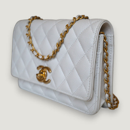 CHANEL WALLET ON CHAIN | CAMELLIA