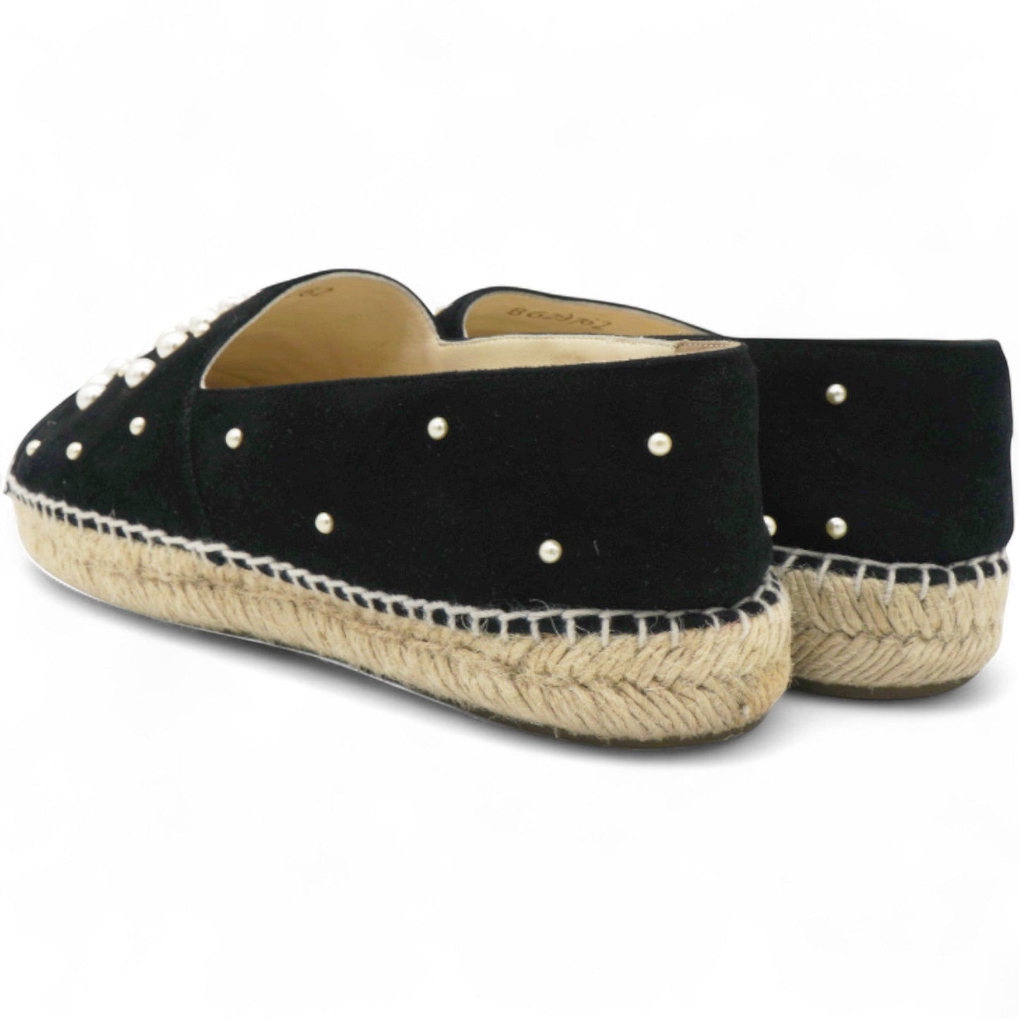 Suede Pearl CC Espadrilles Black Size38