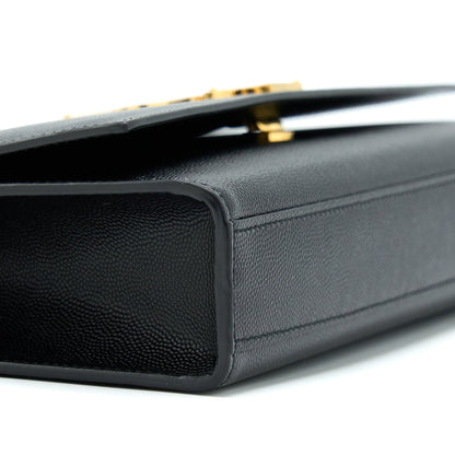 Saint Laurent/ YSL Medium Kate Bag Grained Calfskin Black GHW