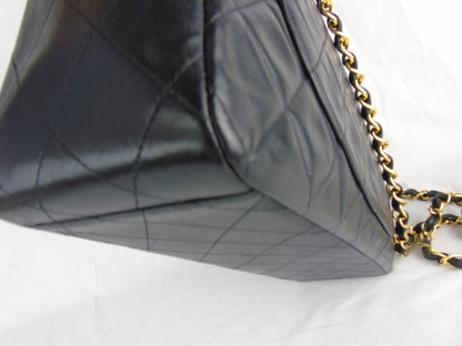 CHANEL Classic  'Jumbo XL' (Maxi) 2.55 Flap bag Black Leather - vintage