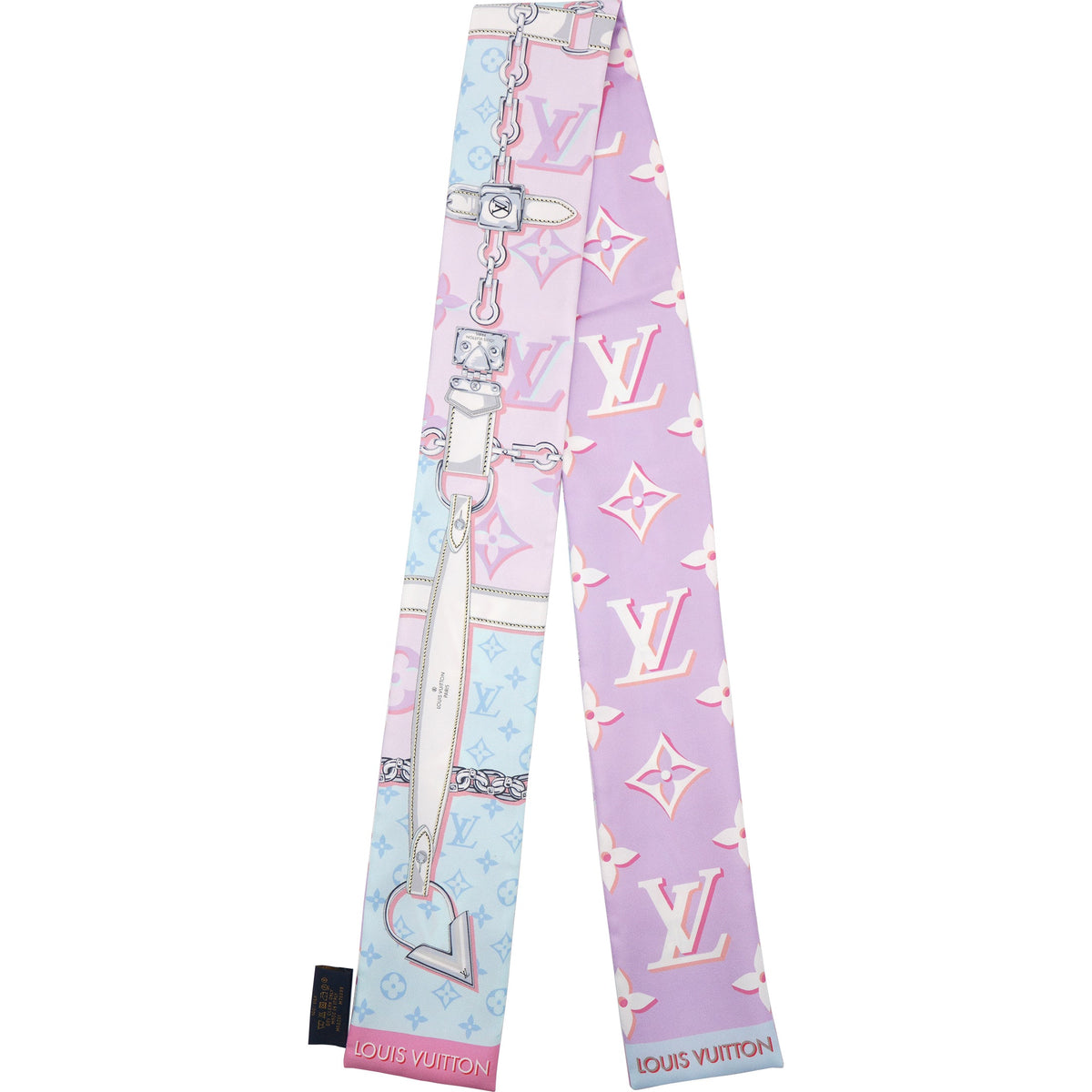 Louis-vuitton Silk Monogram Escale Confidential Bandeau Pink