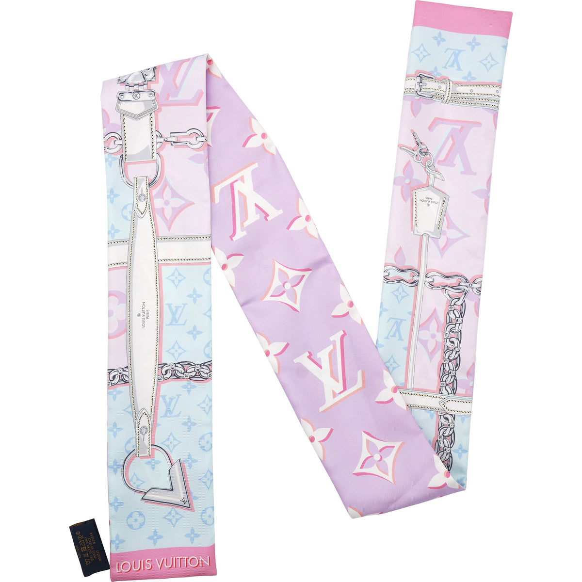 Louis-vuitton Silk Monogram Escale Confidential Bandeau Pink