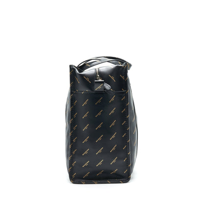Balenciaga Logo Printed Bazar Shopper M Leather Bag