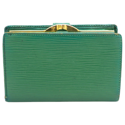 Louis-vuitton Green Epi Leather Porte Feuille Vienoise NM French Purse Wallet