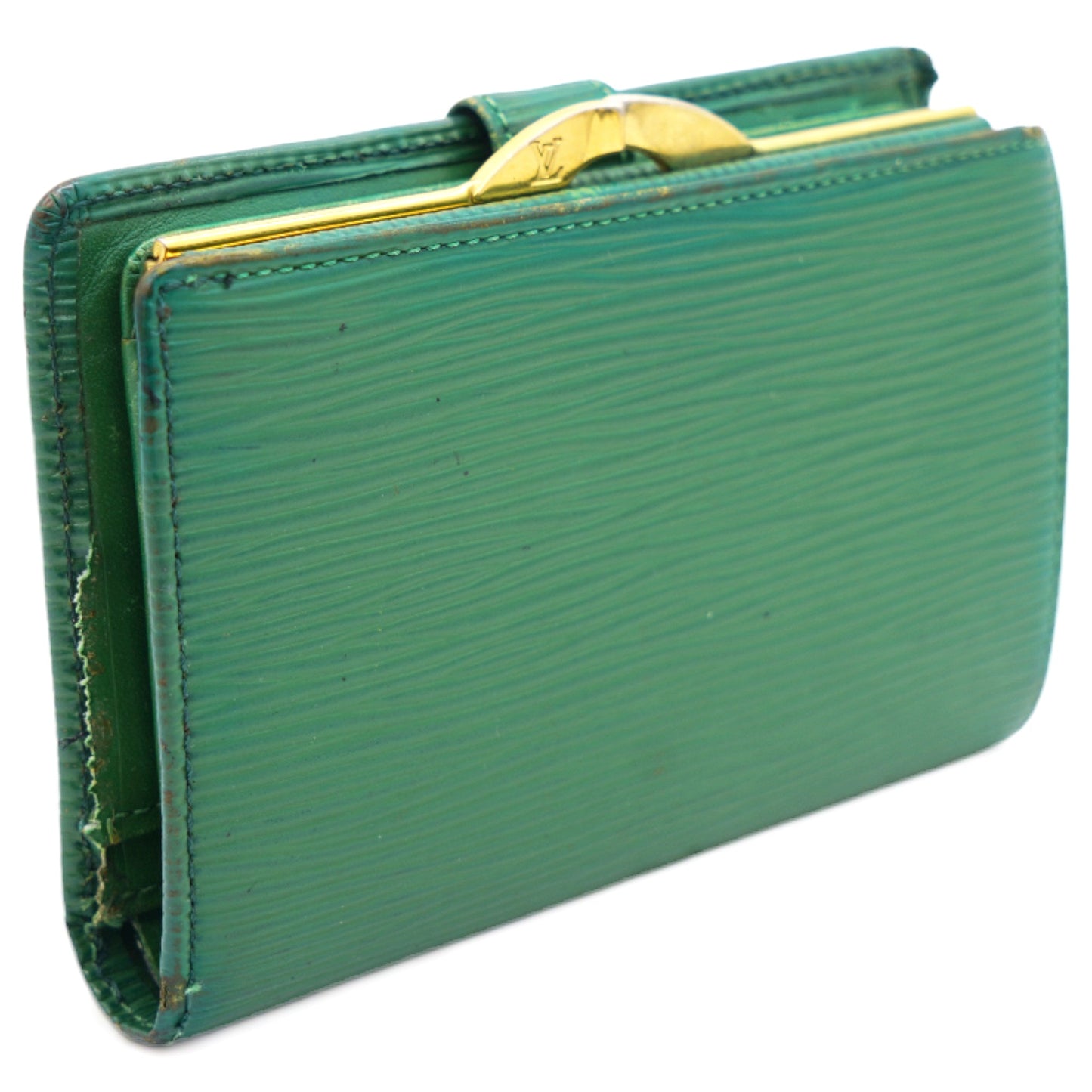 Louis-vuitton Green Epi Leather Porte Feuille Vienoise NM French Purse Wallet