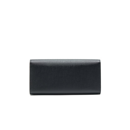 SAINT LAUREN KATE CLUTCH IN GRAIN DE POUDRE EMBOSSED LEATHER BLACK GHW