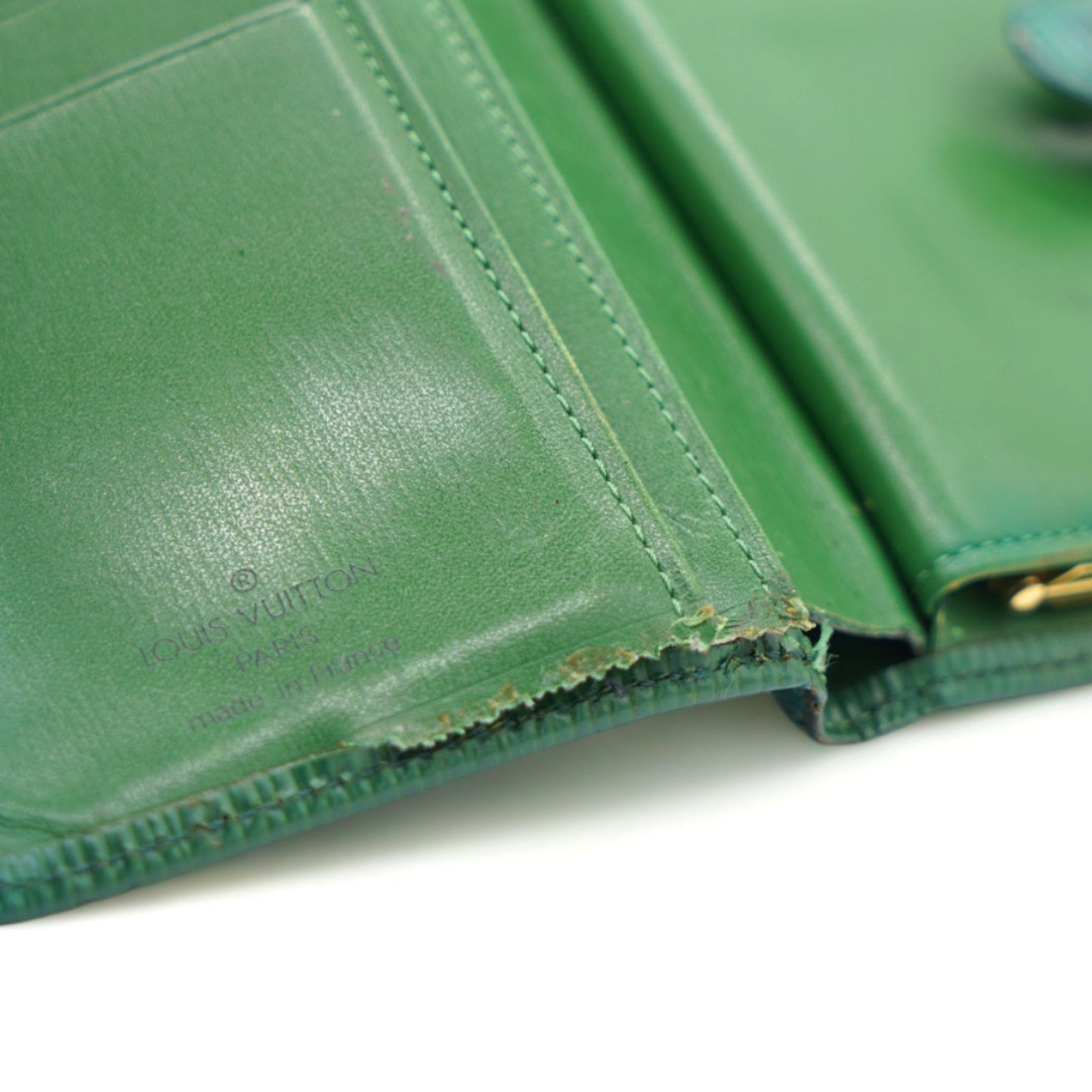 Louis-vuitton Green Epi Leather Porte Feuille Vienoise NM French Purse Wallet