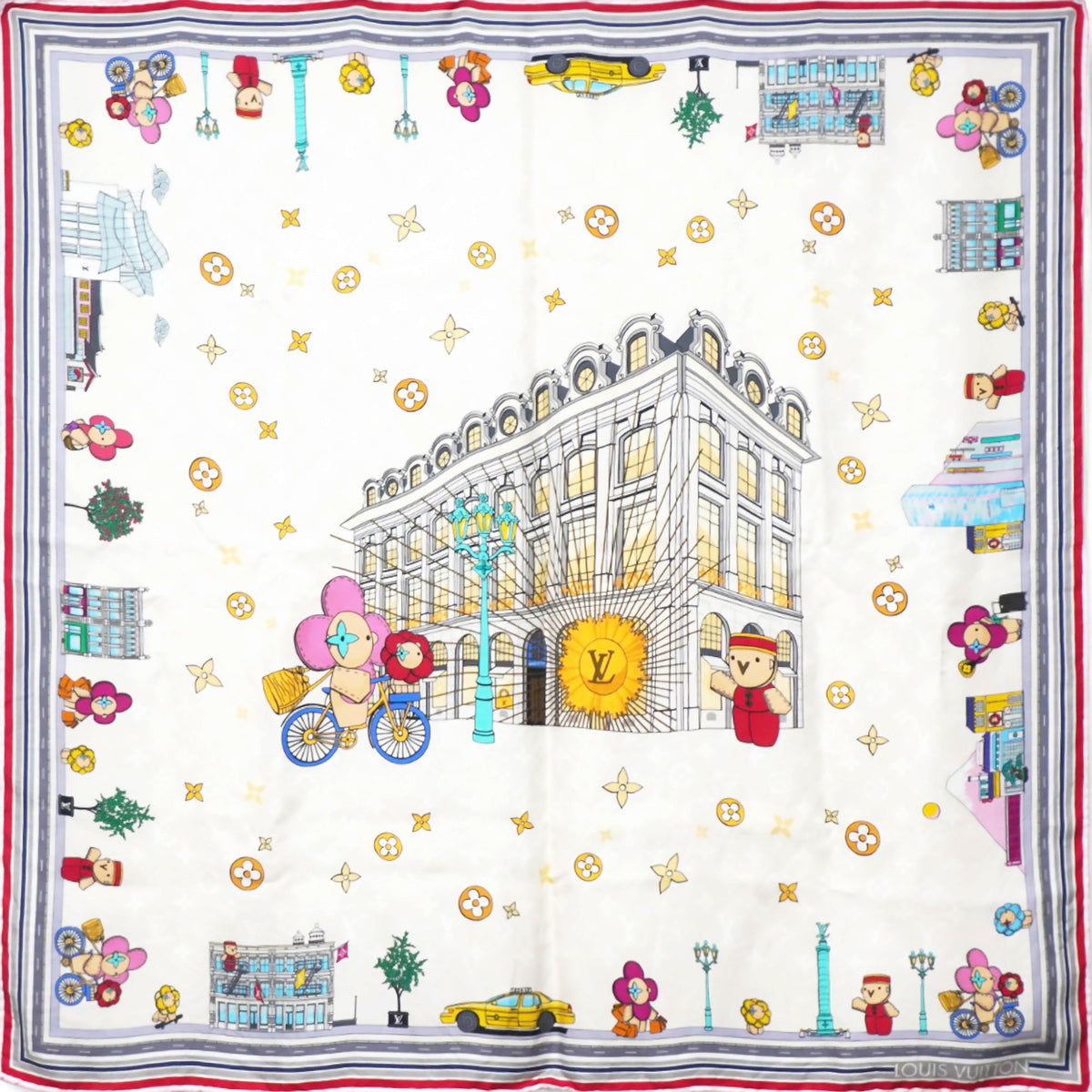Louis-vuitton Vivienne animated scarf 90cm*90cm