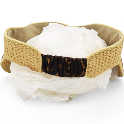 Louis-vuitton Monogram Embroidered Raffia Visor