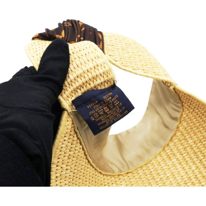 Louis-vuitton Monogram Embroidered Raffia Visor