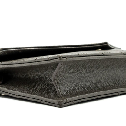 Saint Laurent/YSL Envelop Chain Bag Calfskin Grey SHW