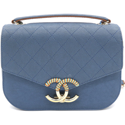 Thread Around Cuba Flap Bag Blue