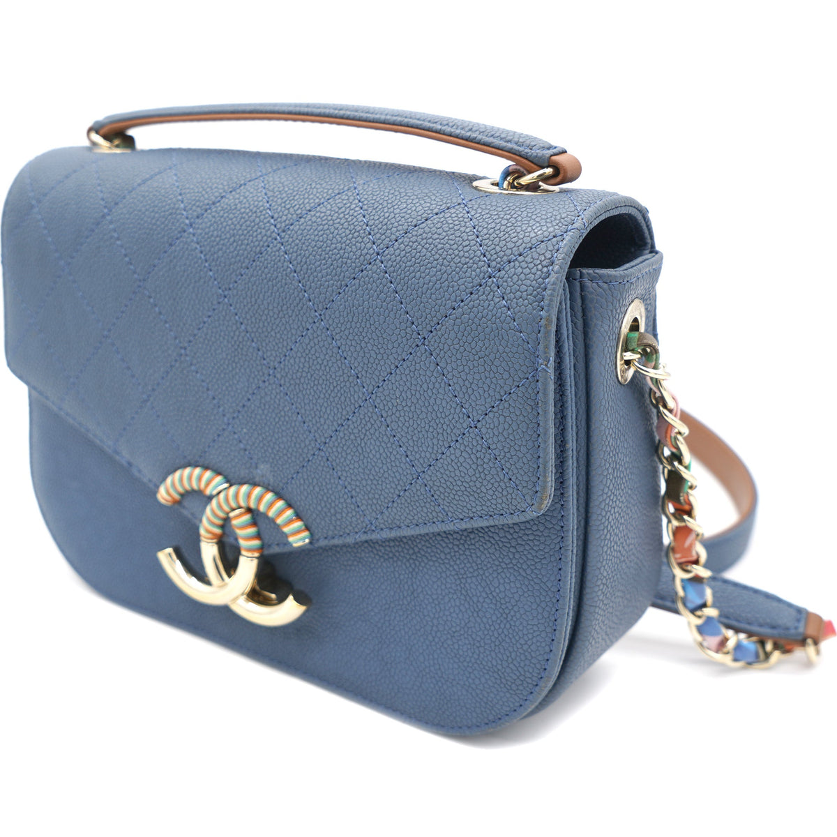 Thread Around Cuba Flap Bag Blue
