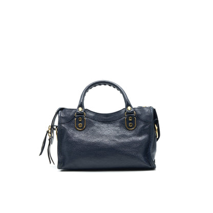 Balenciaga MINI CITY BAG NAVY GHW
