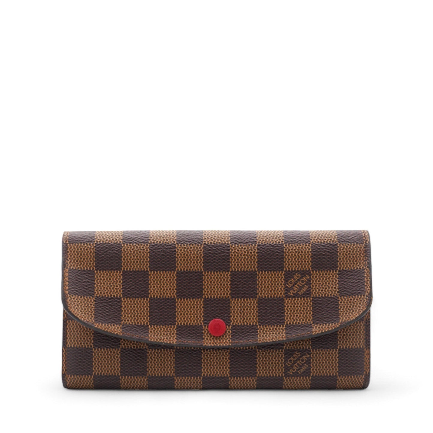 Louis-vuitton Damier Ebene Emilie Wallet Red