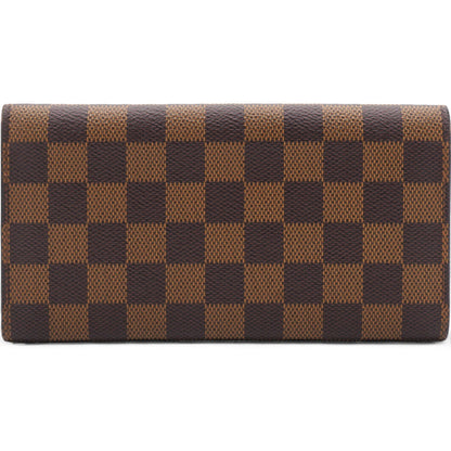 Louis-vuitton Damier Ebene Emilie Wallet Red