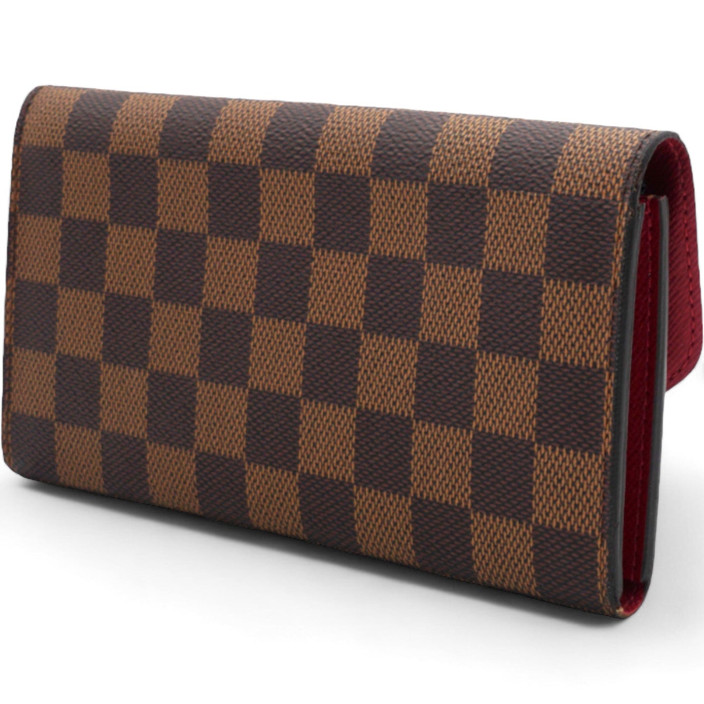 Louis-vuitton Damier Ebene Emilie Wallet Red