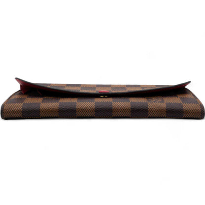 Louis-vuitton Damier Ebene Emilie Wallet Red