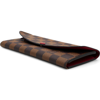 Louis-vuitton Damier Ebene Emilie Wallet Red