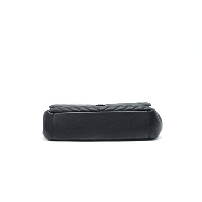 SAINT LAURENT / YSL COLLEGE IN MATELASSE LEATHER BLACK