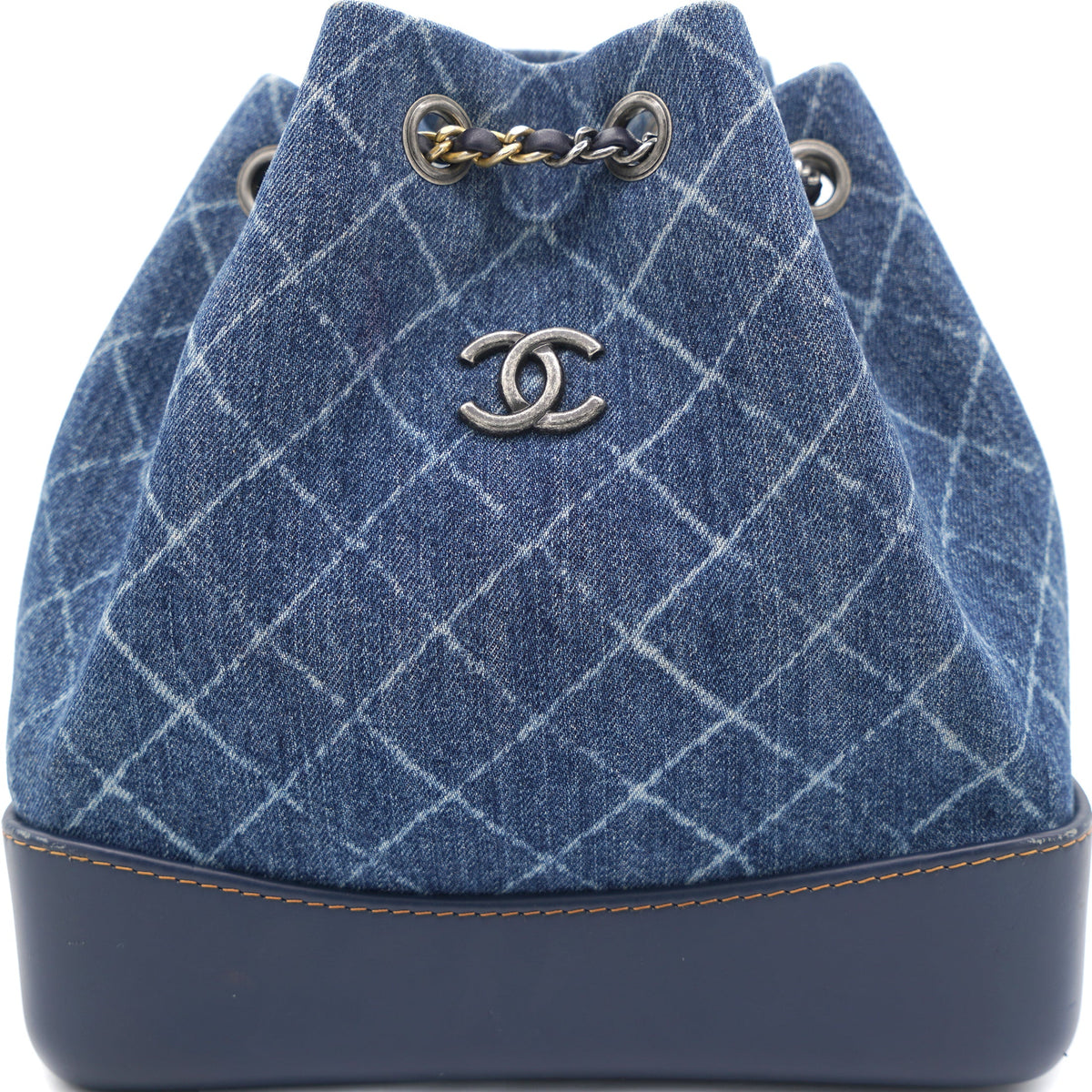 Gabrielle Backpack in Denim/Blue Leather