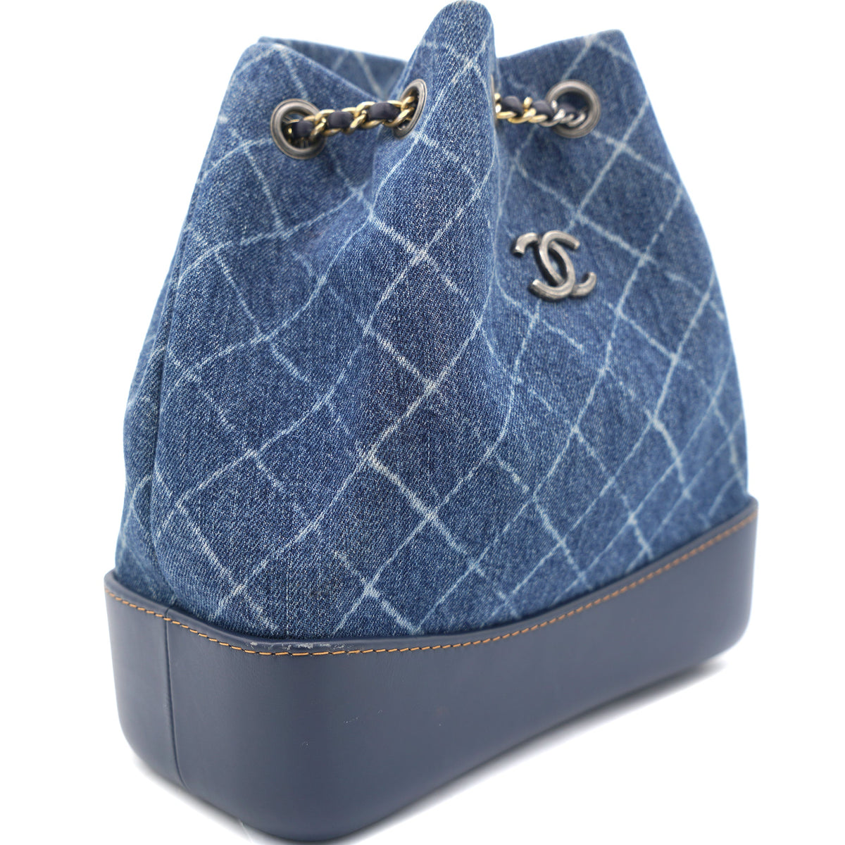 Gabrielle Backpack in Denim/Blue Leather