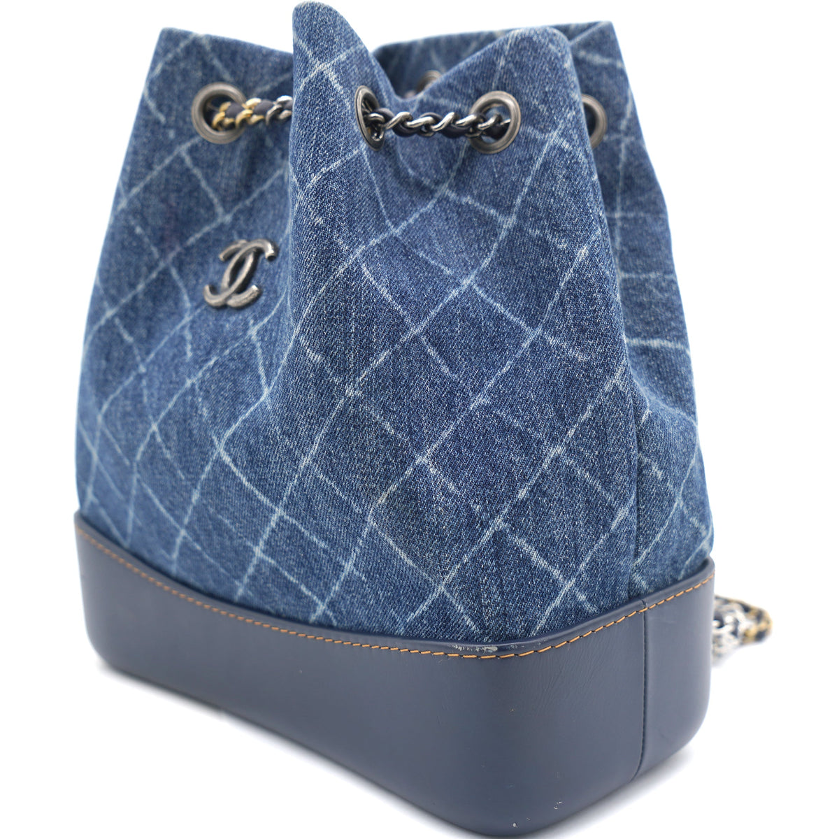 Gabrielle Backpack in Denim/Blue Leather