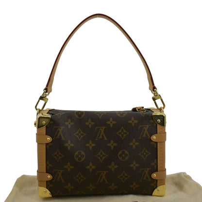 LOUIS VUITTON Side Trunk Monogram Canvas Crossbody Bag Brown