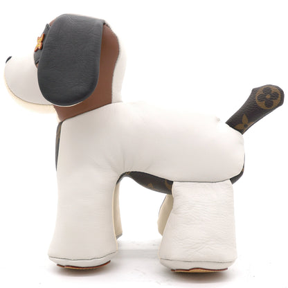 Louis-vuitton Calfskin Monogram Doudou Oscar Dog Beige