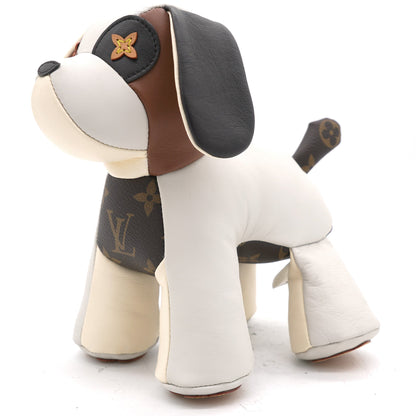 Louis-vuitton Calfskin Monogram Doudou Oscar Dog Beige