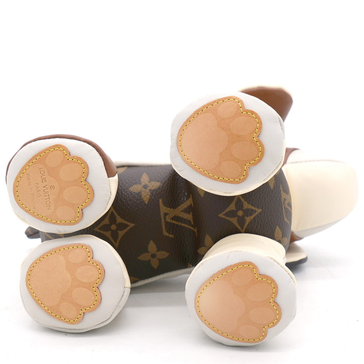Louis-vuitton Calfskin Monogram Doudou Oscar Dog Beige