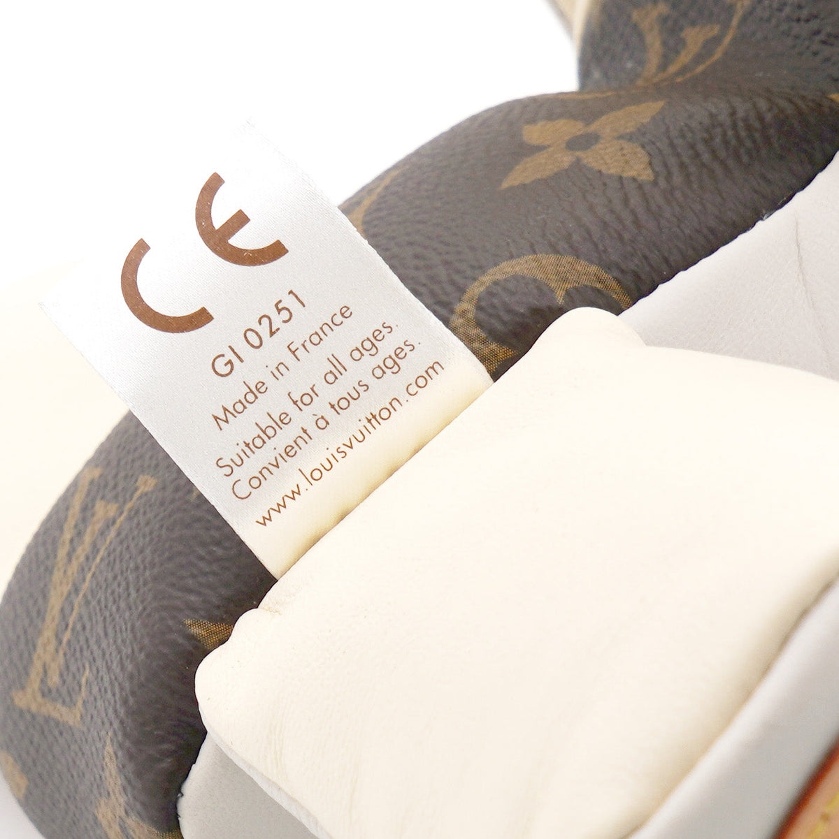 Louis-vuitton Calfskin Monogram Doudou Oscar Dog Beige