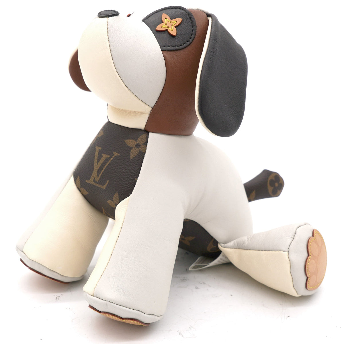 Louis-vuitton Calfskin Monogram Doudou Oscar Dog Beige