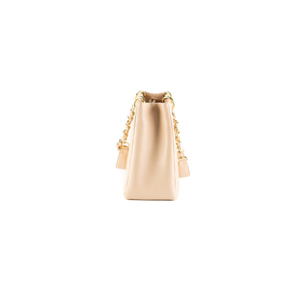 Chanel Quilted Caviar Grand Shopping Tote GST Beige