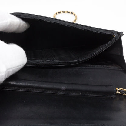 Timeless CC Wallet On Chain Black Caviar Leather