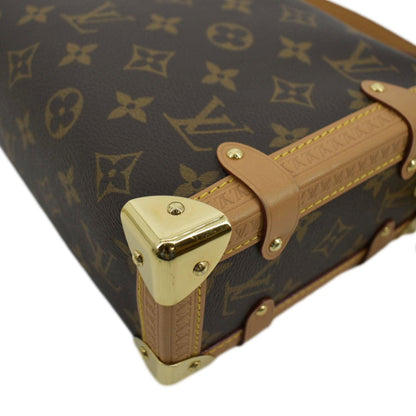 LOUIS VUITTON Side Trunk Monogram Canvas Crossbody Bag Brown