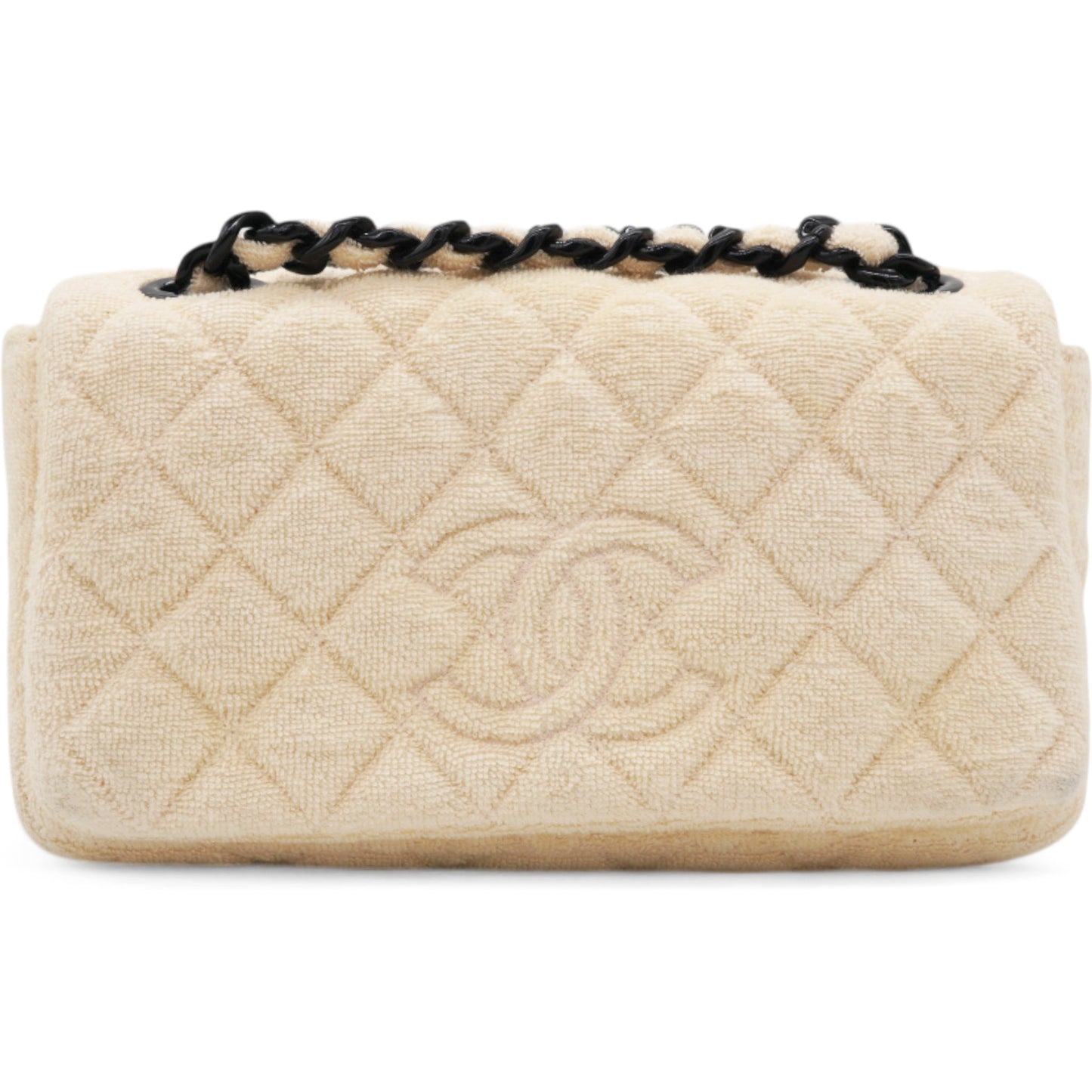 Terry Flap Bag Beige