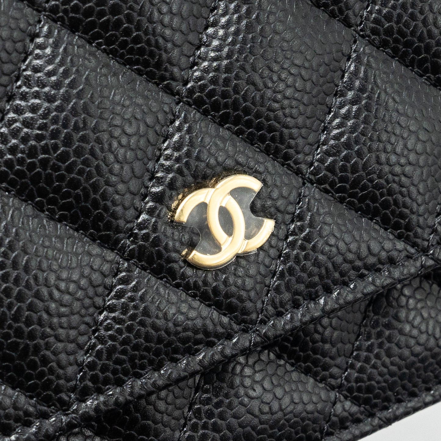 Chanel Classic Wallet on Chain Caviar black GHW (microchip)