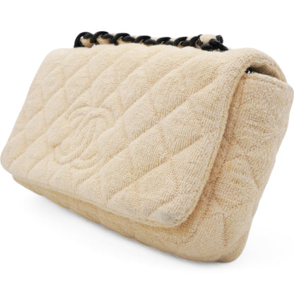 Terry Flap Bag Beige