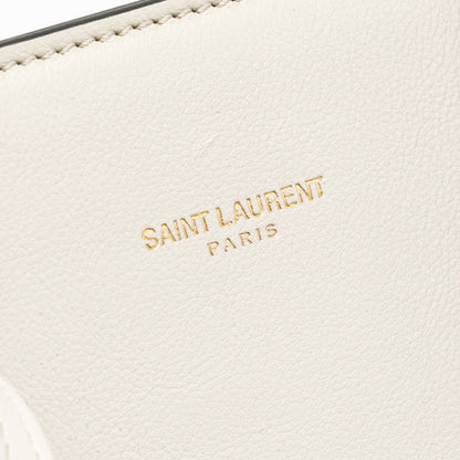 Saint Laurent /YSL Small Sac de Jour Tote Bag Calfskin White / Black GHW