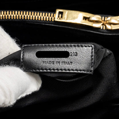Saint Laurent /YSL Small Sac de Jour Tote Bag Calfskin White / Black GHW