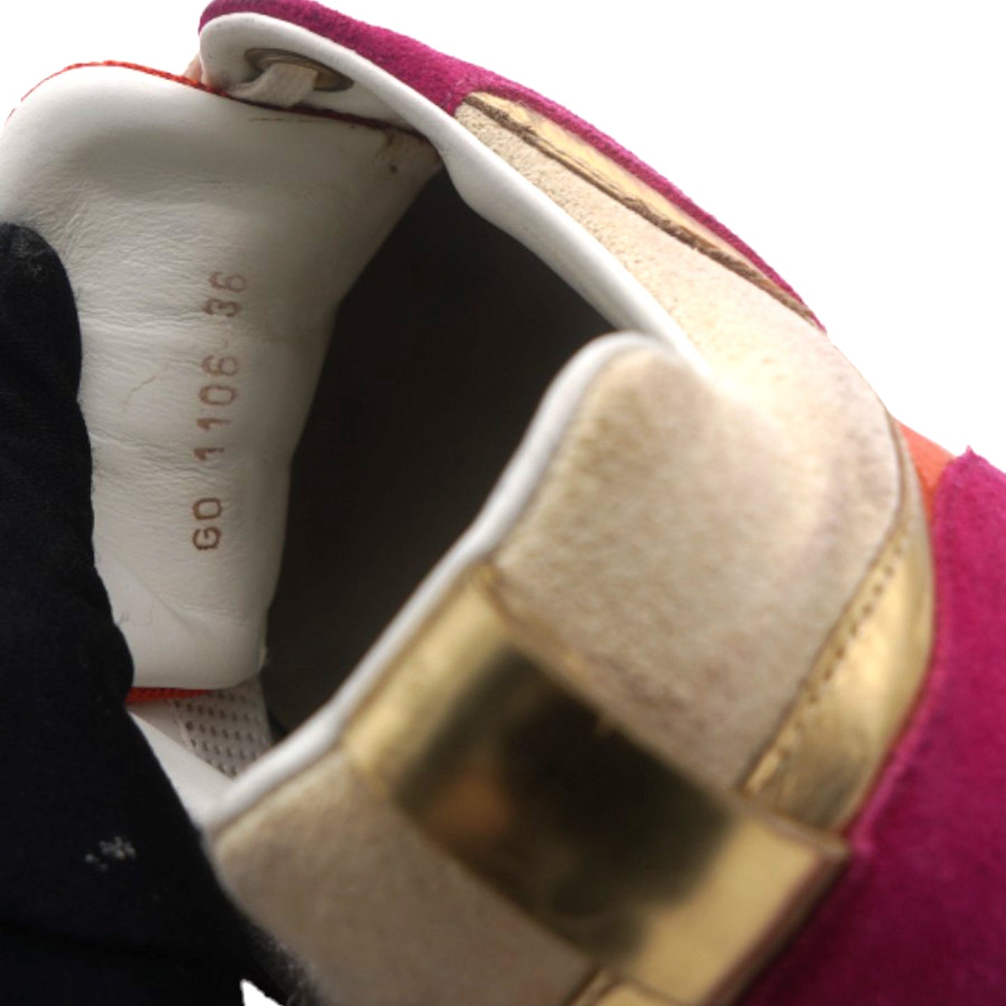 Louis-vuitton Run Away Sneakers Orange Pink Suede 36