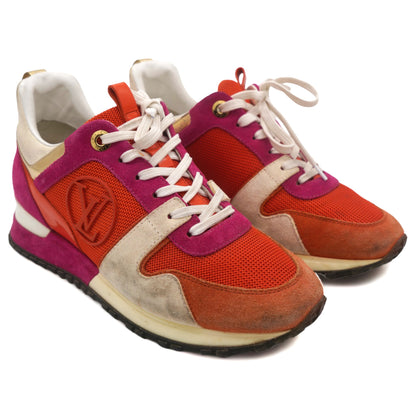 Louis-vuitton Run Away Sneakers Orange Pink Suede 36