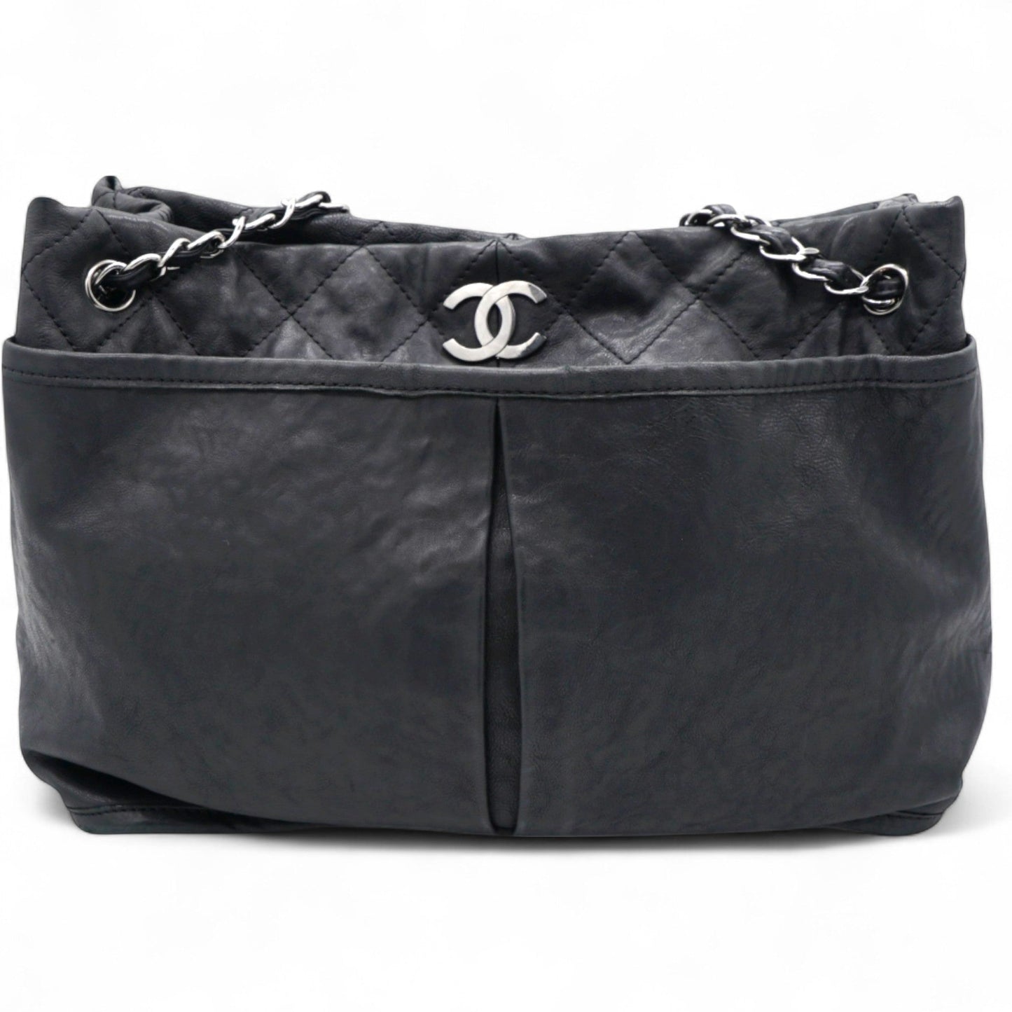 Ultra Soft Suede Calfskin Natural Beauty Tote Black
