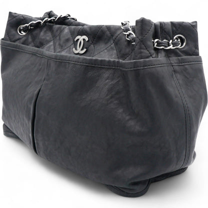 Ultra Soft Suede Calfskin Natural Beauty Tote Black