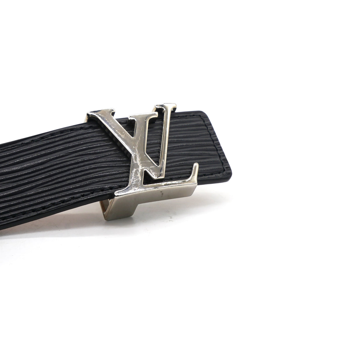 Louis-vuitton Epi 30mm LV Initiales Belt Black Size80